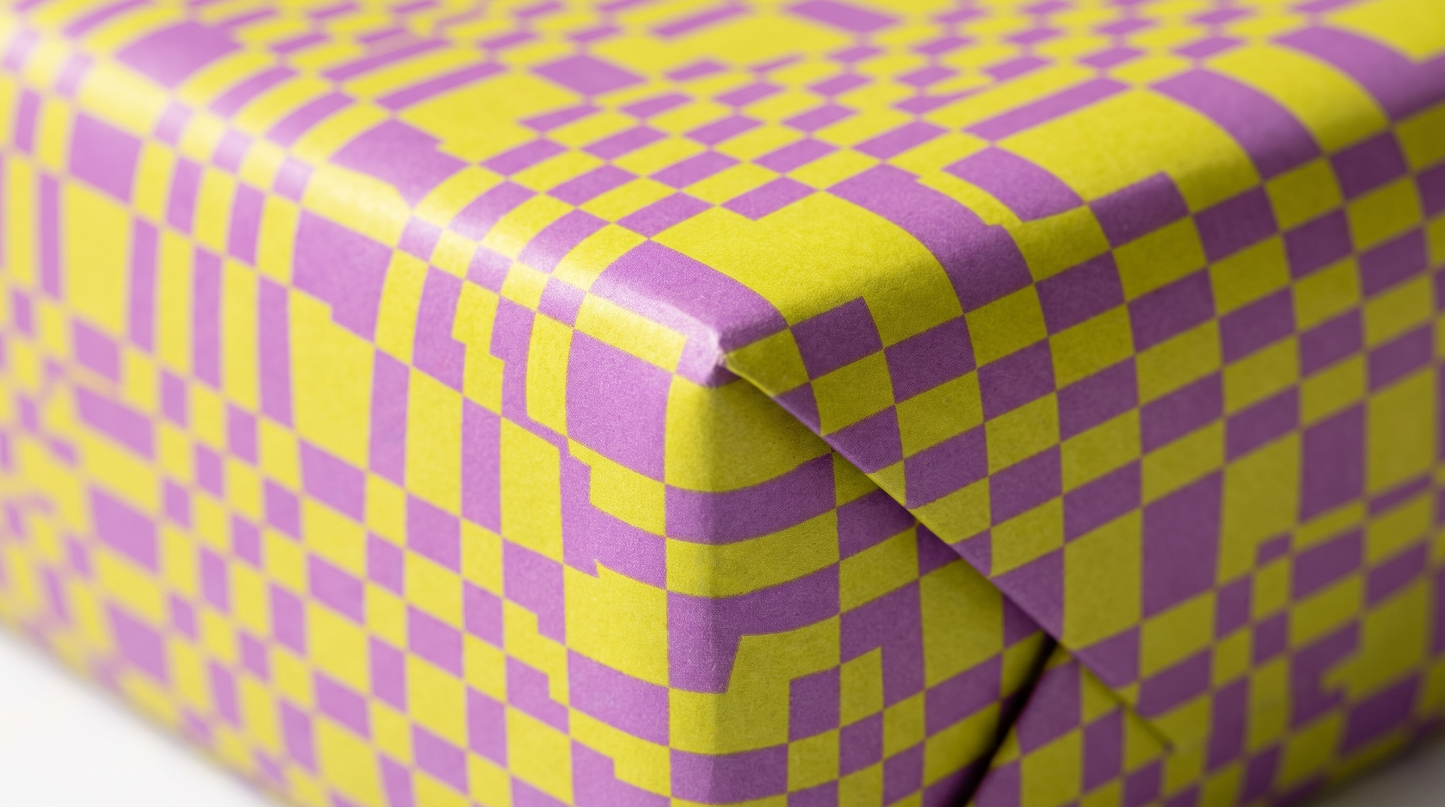 Pink and Yellow Gift Wrapping Paper