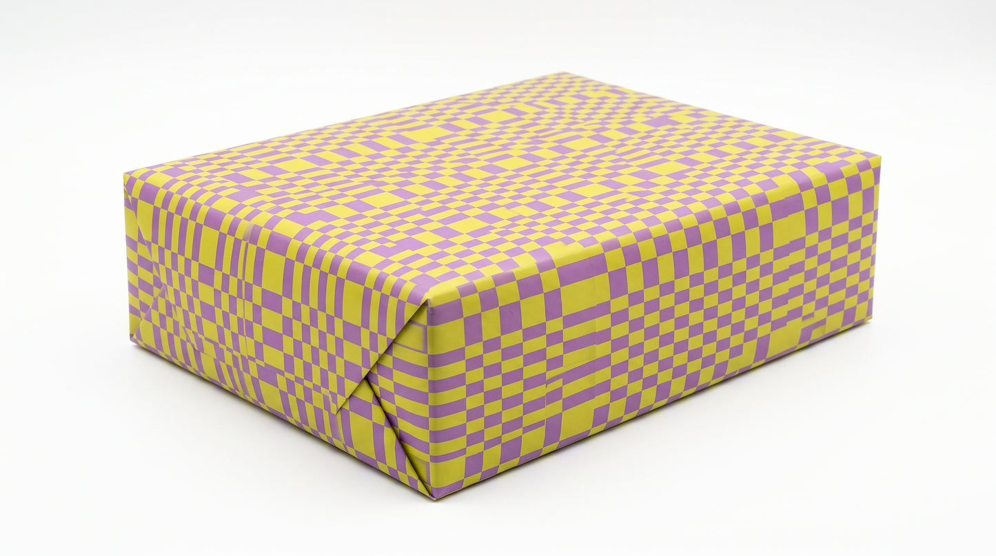 Pink and Yellow Gift Wrapping Paper